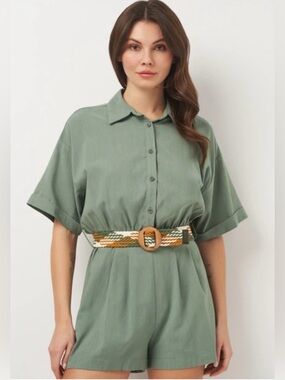 Zara Olive Green romper size medium